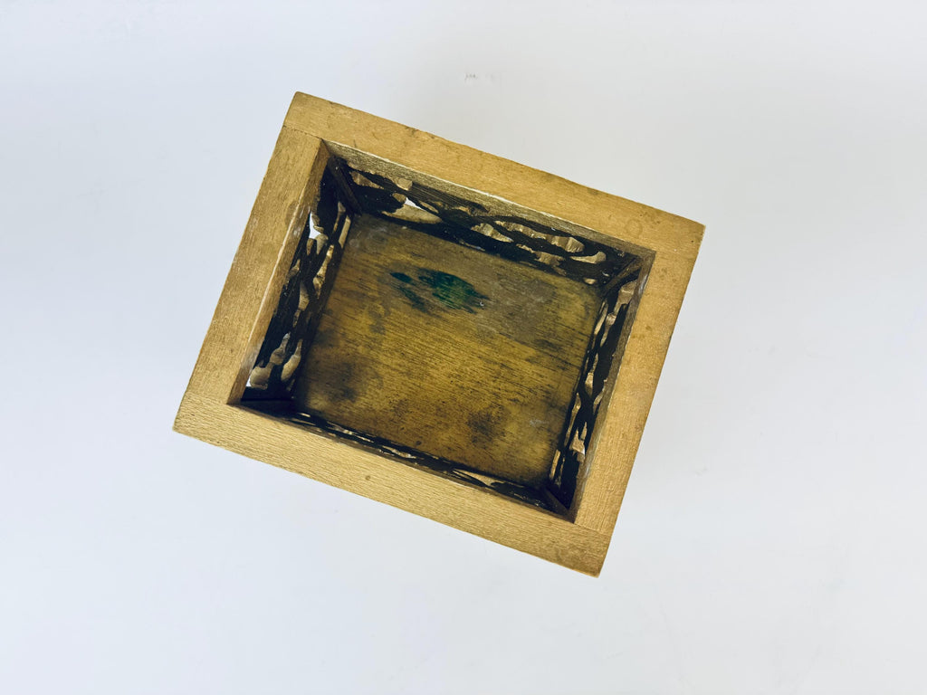 Product image for 'vintage gold carved wood box botanical desktop organizer' (view 888849)