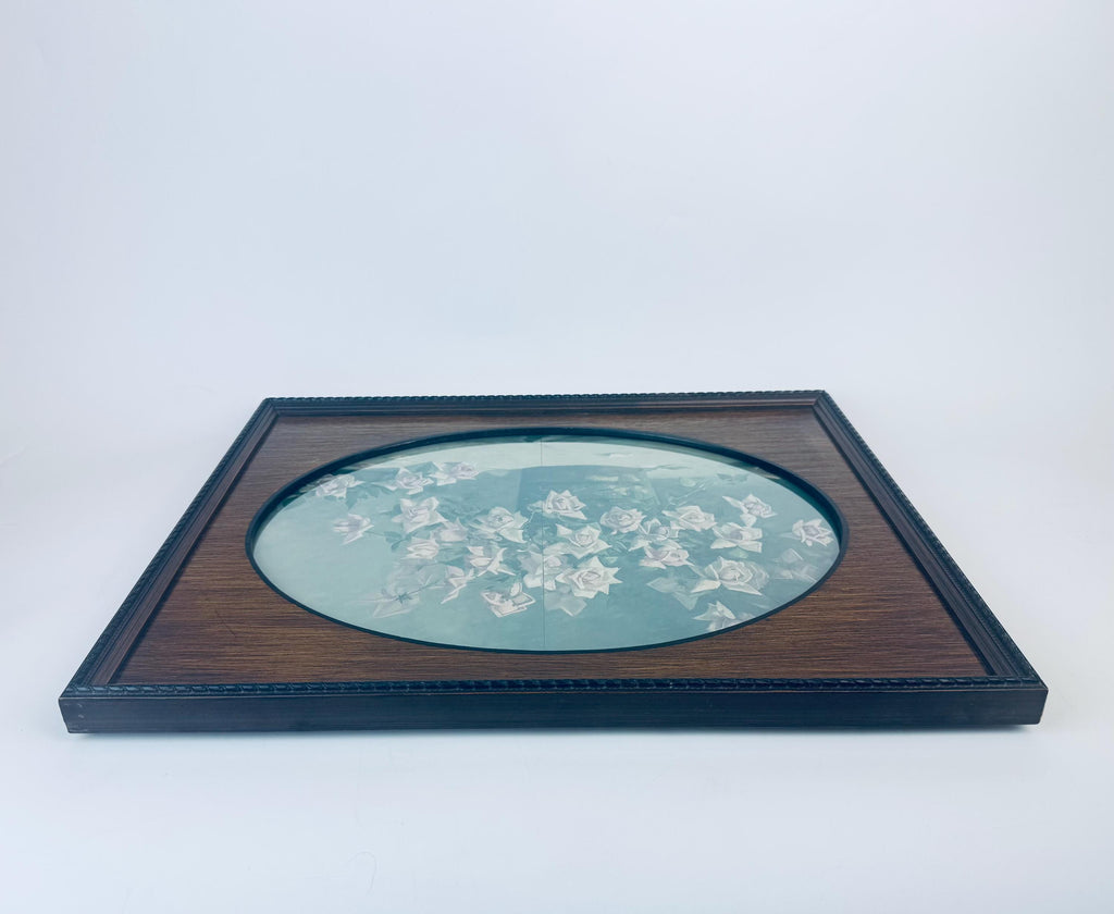 Product image for 'vintage oval wall mounted carved wood picture frame 11 x 14 scroll edge detail' (view 79e877)