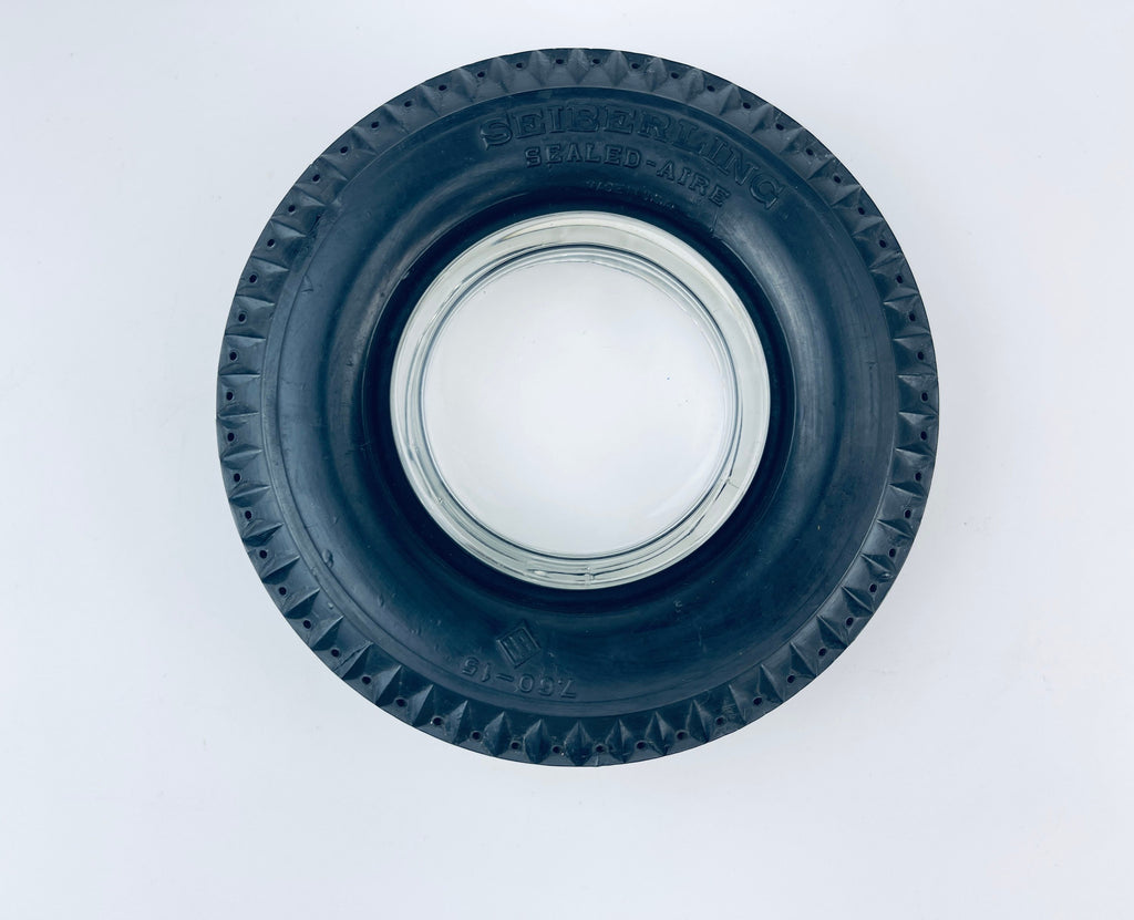 Product image for 'vintage seiberling sealed aire rubber tire glass ashtray made in usa' (view fc6e96)