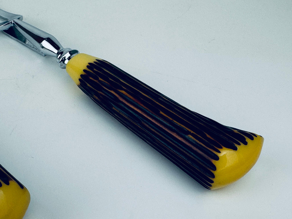 Product image for 'vintage king carver faux antler bakelite serving utensil knife set sheffield england set of three 3' (view 33cd2e)