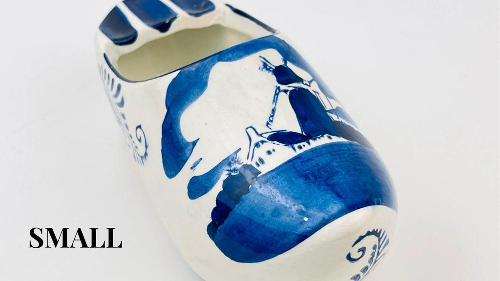 Product image for 'vintage hand painted delft blue ashtray shoes holland windmill pattern sold separately' (view ea3303)