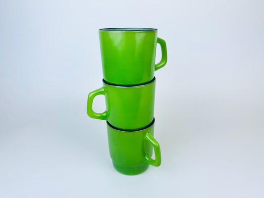 Product image for 'vintage anchor hocking fire king black rim stacking glass mug made in usa mugs sold separately' (view 70df8f)