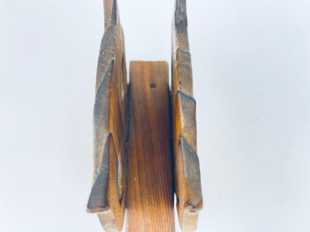Product image for 'vintage wood owl napkin file holder textured wood grain metal rivets' (view 941d31)