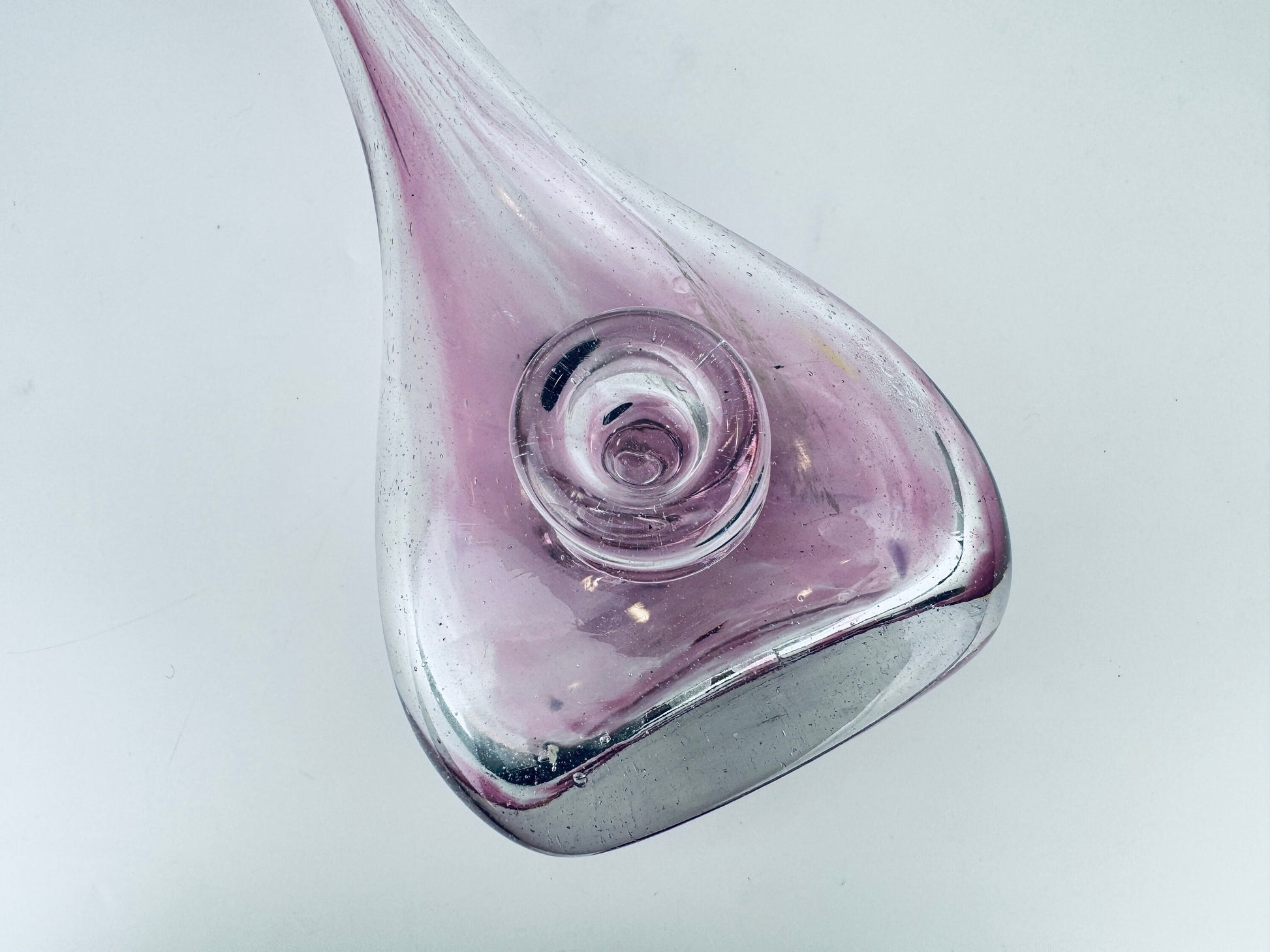 Product image for 'vintage kreativ rocno delo pink bubble crystal vase handmade in rogaska' (view efe9b1)