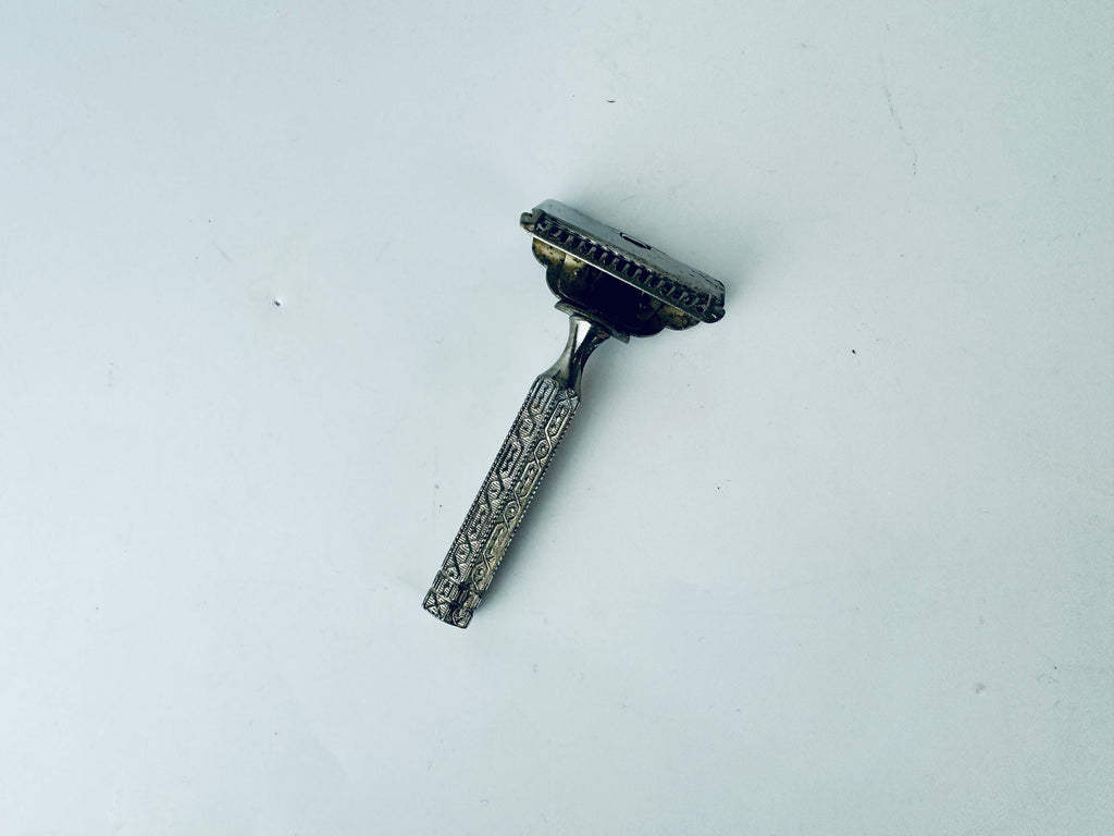 Product image for 'vintage antique gold silver metal ever ready razor blade flip top mens shaving made in england usa' (view 009359)