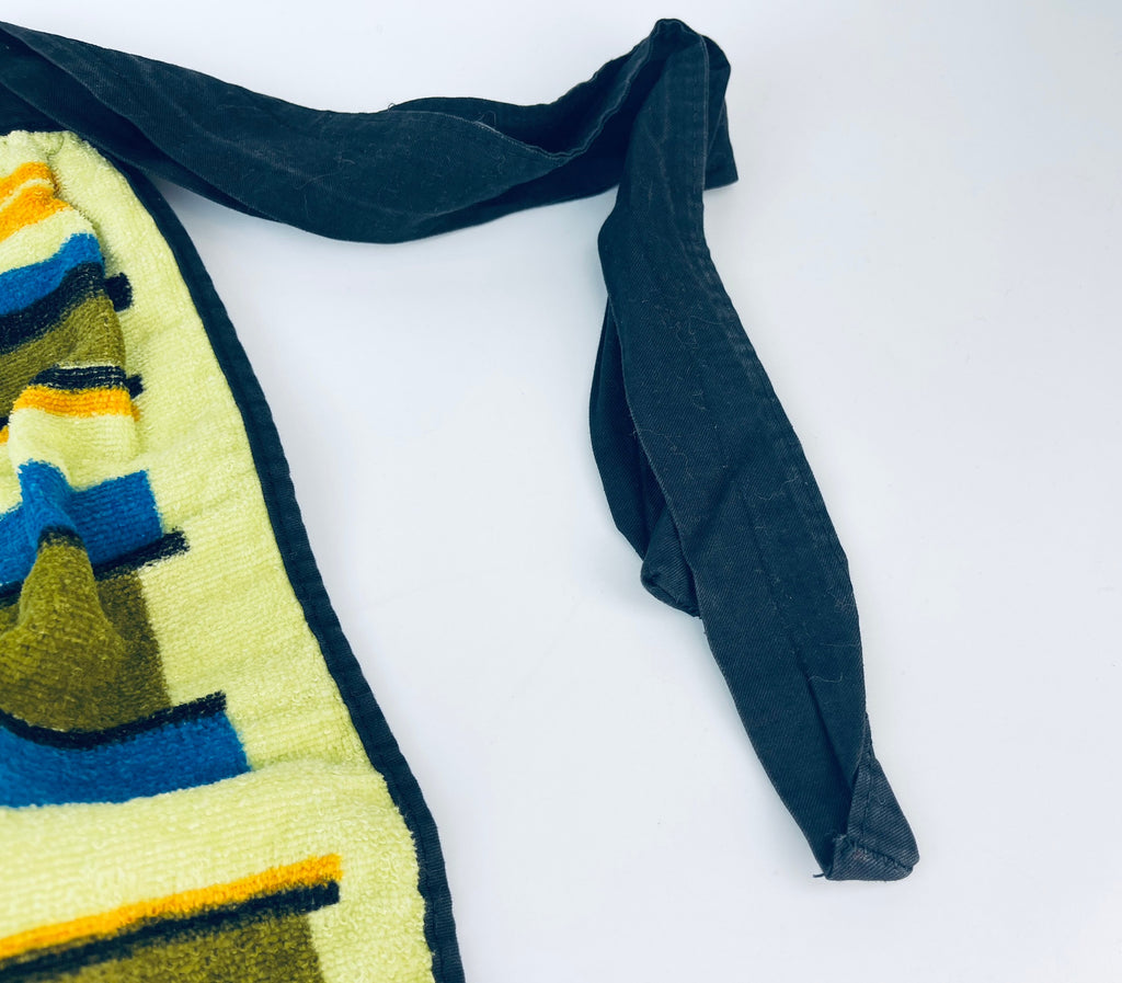 Product image for 'vintage striped green terry cloth towel waist apron black ties' (view 4bc5a6)