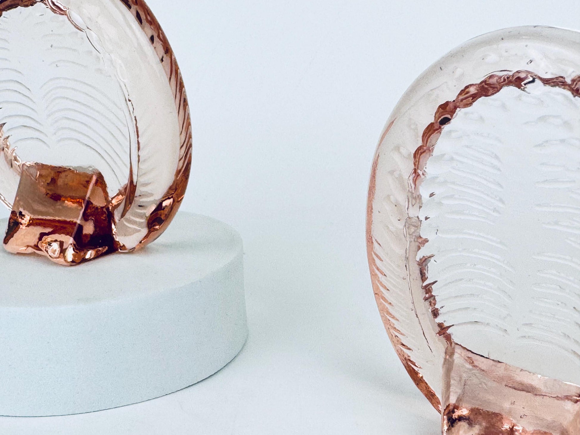 Product image for 'vintage pink glass picture frame oval or round 1980s 90s solid pressed glass vanity frame sold separately' (view c755fb)