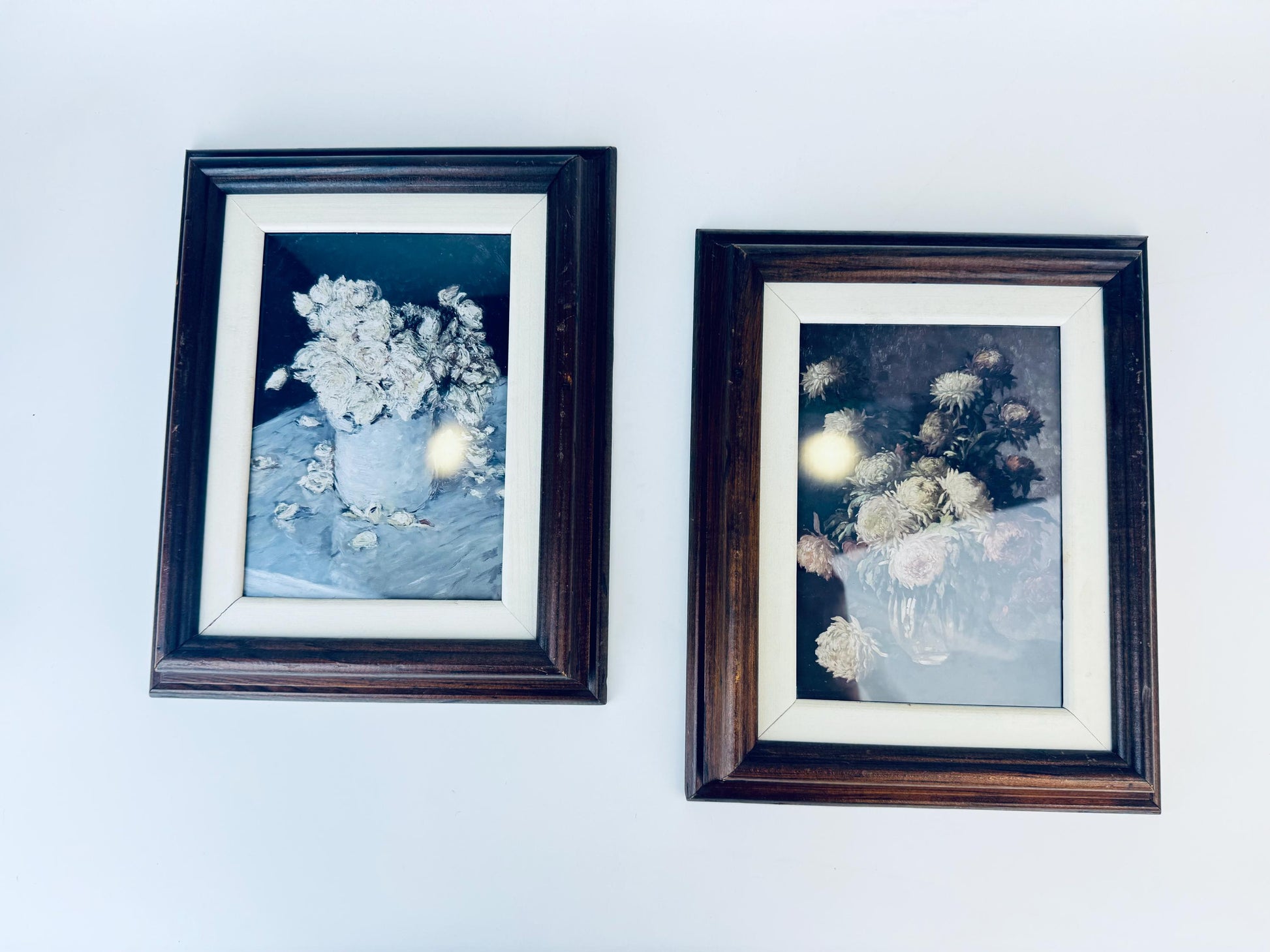 Product image for 'vintage two toned brown white wood wall mount picture frame 5 x 7 sold separately' (view b45df5)