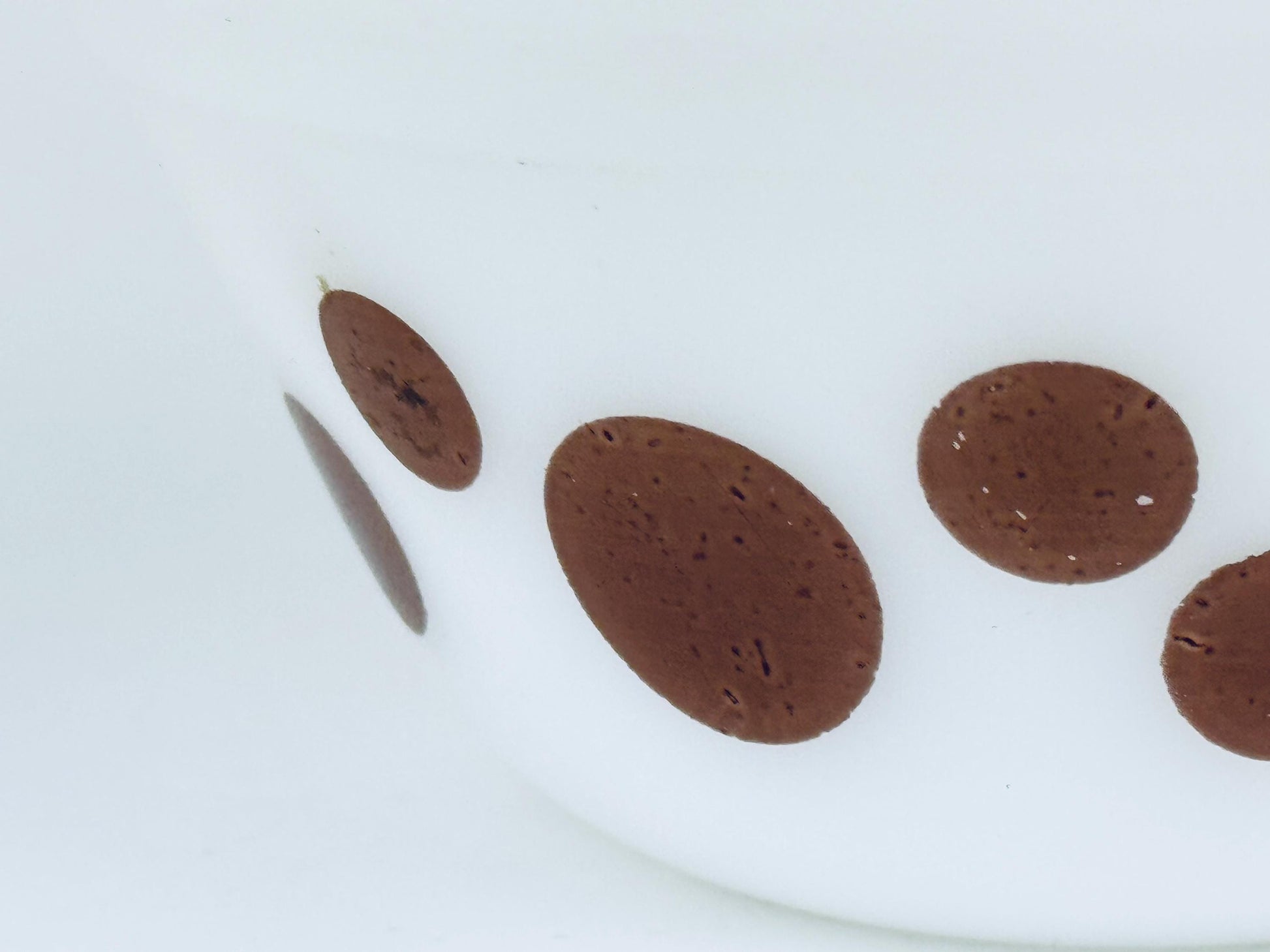 Product image for 'vintage federal heat proof milk glass 5 bowl brown dot pattern made in usa' (view e6c53e)