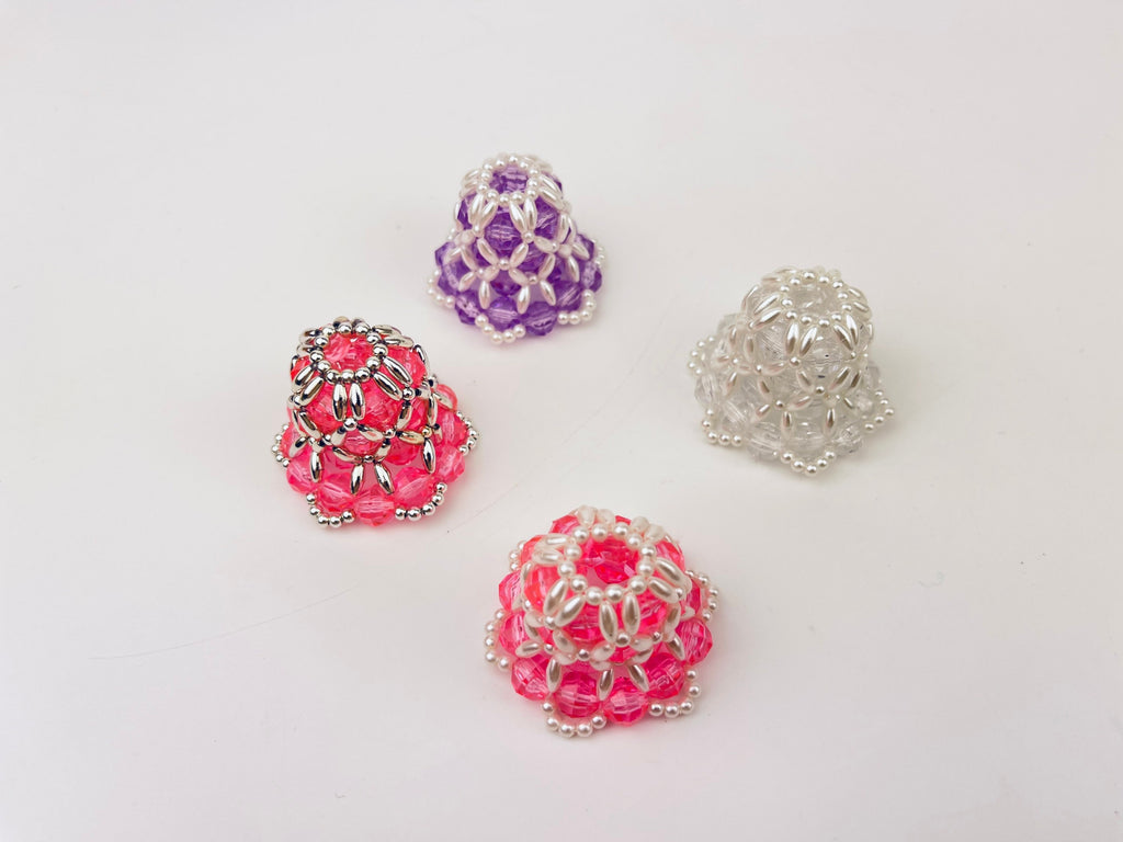 Product image for 'vintage handmade beaded bell christmas light reflectors various colours sold individually' (view 86e978)