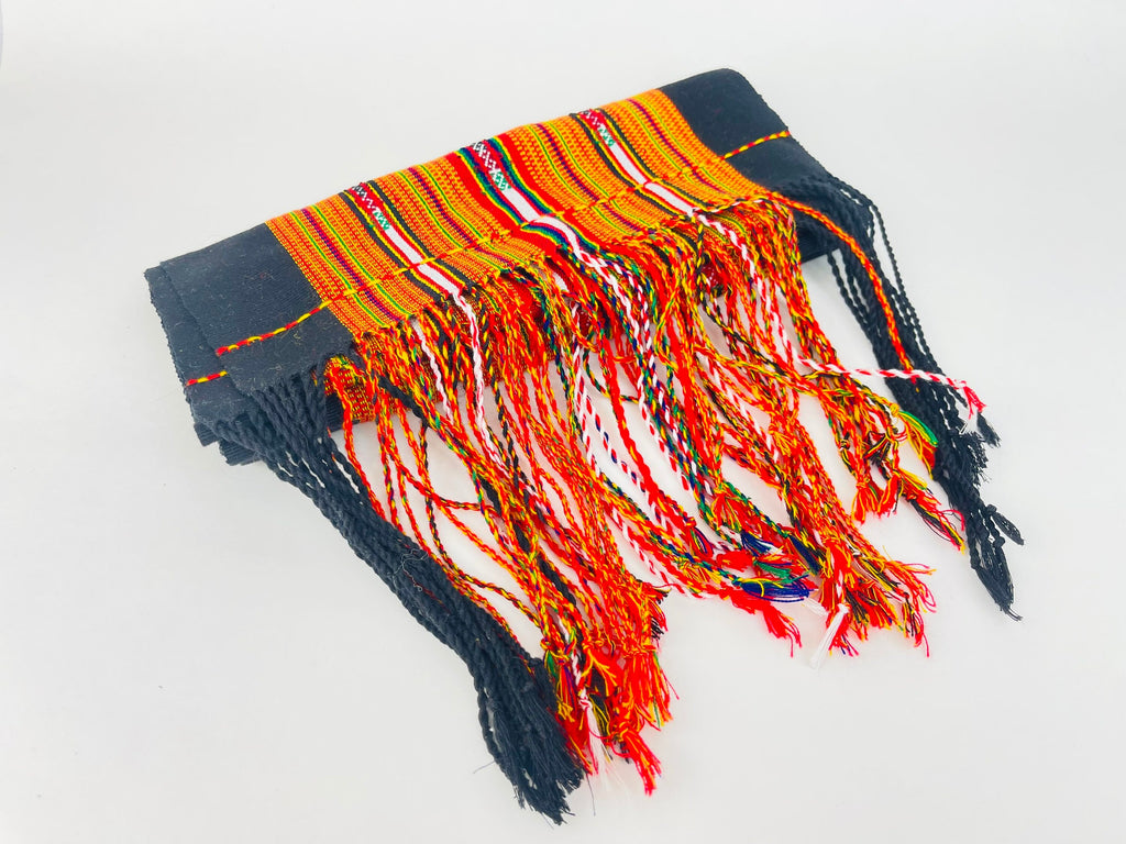 Product image for 'vintage 70s rectangular striped fringe table runner' (view 4fdd69)