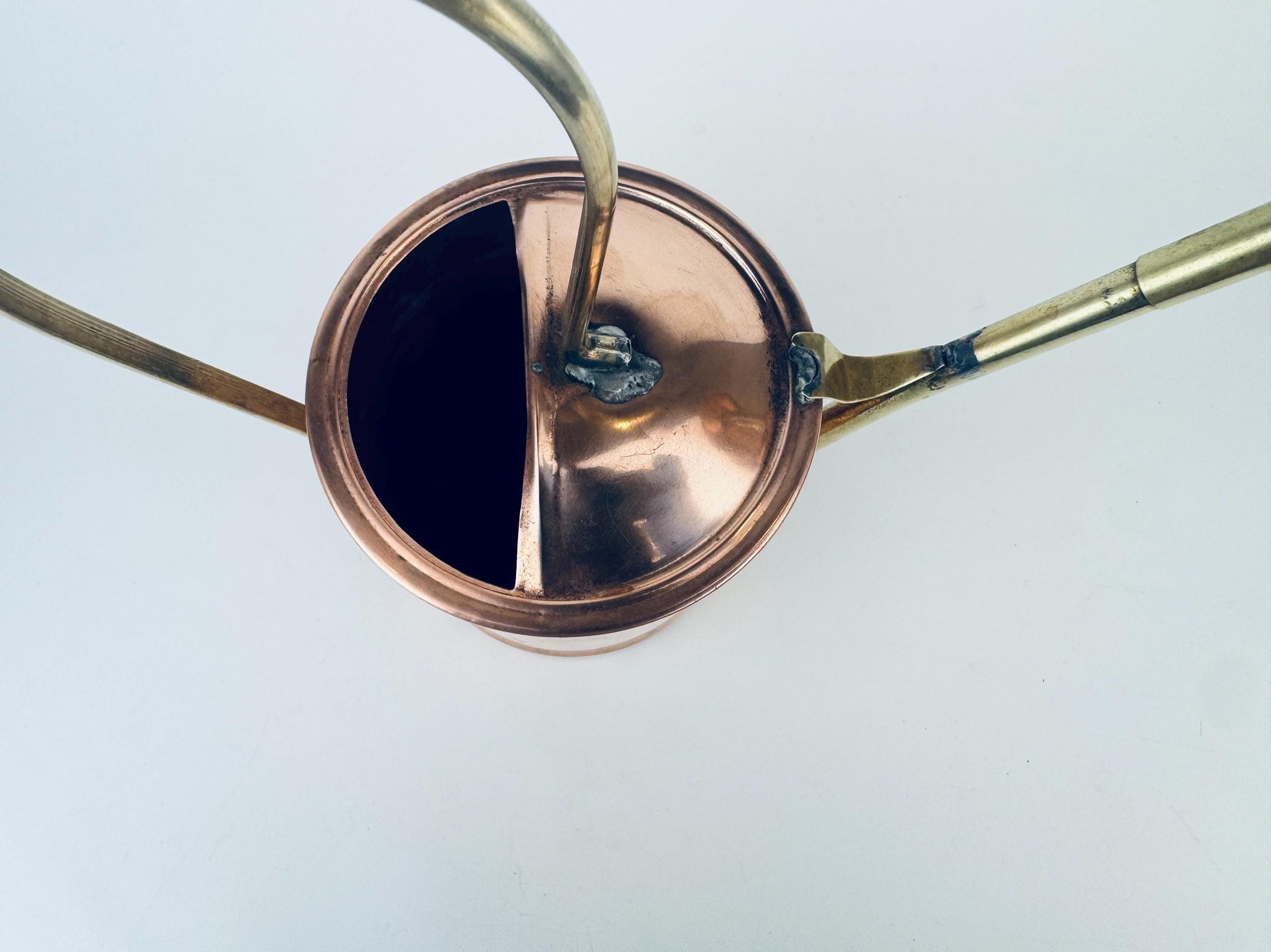 Product image for 'vintage copper brass watering can art deco handle mid century patina charm' (view bc4d73)