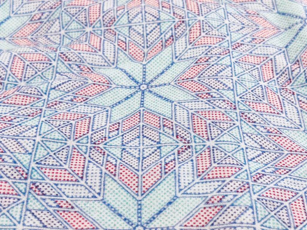 Product image for 'vintage purple blue table cloth nordic snowflake floral lace edge' (view 06ea9e)