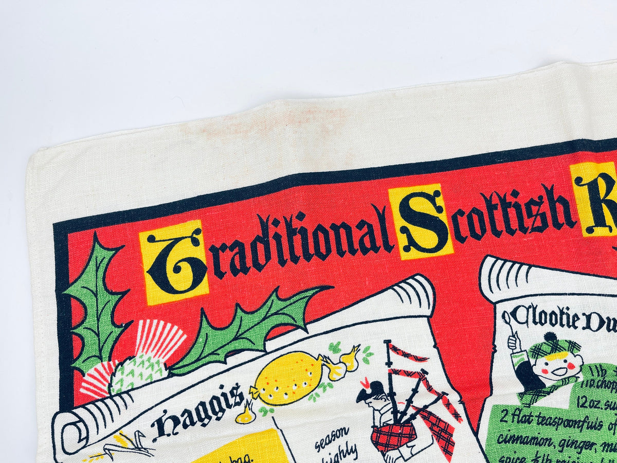 Product image for 'vintage traditional scottish recipes tea towel made in the united kingdom pure linen' (view 2d6926)