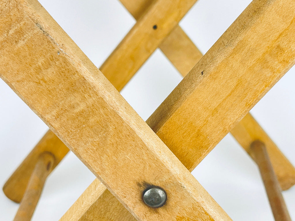 Product image for 'vintage folding wood striped cloth stool camping chair' (view b26f4d)