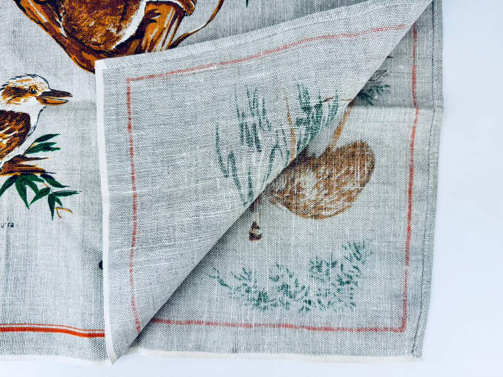 Product image for 'vintage australia fauna souvenir pure linen tea towel statement towel designed in australia by heil' (view 56223e)