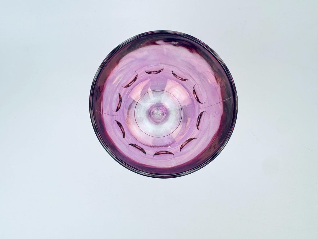 Product image for 'vintage pressed glass thumbprint oversized chalice schooner beer goblet wine glass bartlett collins sold separately' (view c1d585)