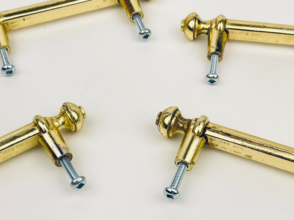 Product image for 'vintage solid brass drawer pull hardware attractive aged brass patina' (view 8829e3)