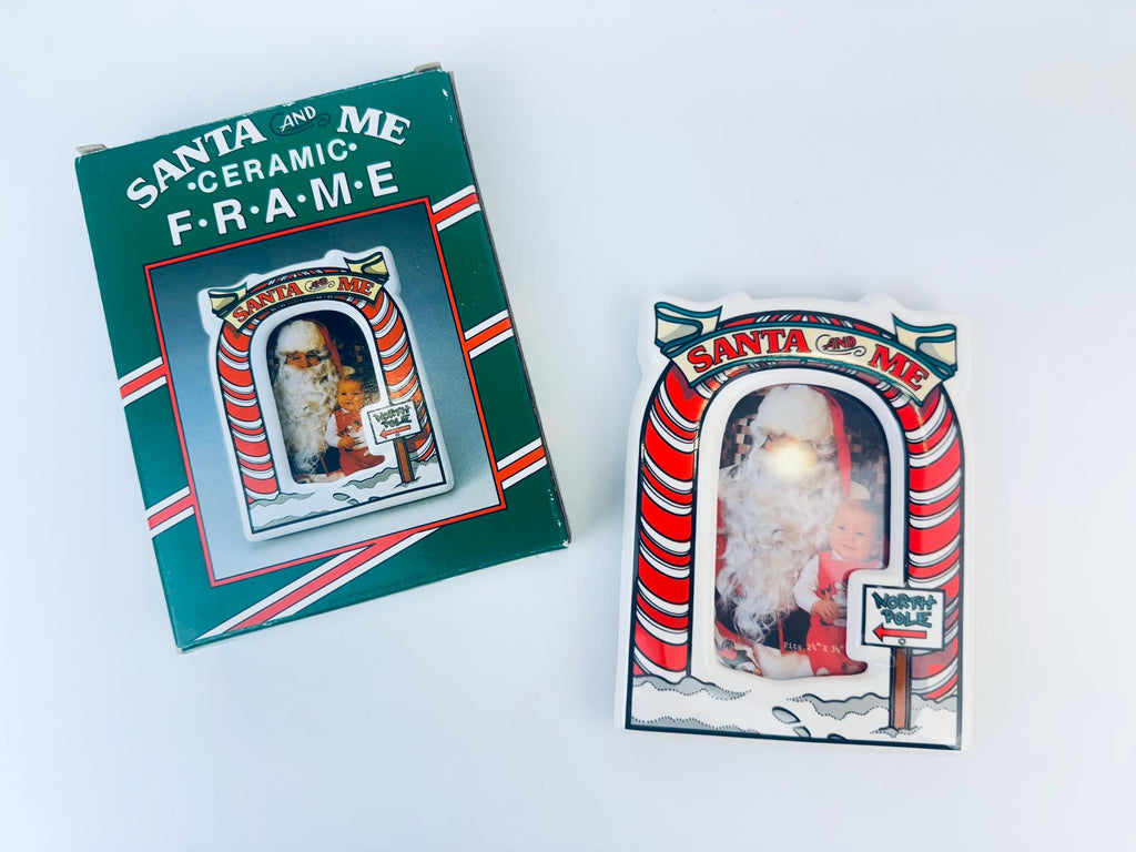 Product image for 'vintage santa me ceramic tabletop picture frame mall santa picture' (view 0c6440)