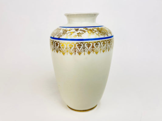 Product image for 'vintage bavaria crown germany patterned vase gold flower blue stripe' (view dad1e6)