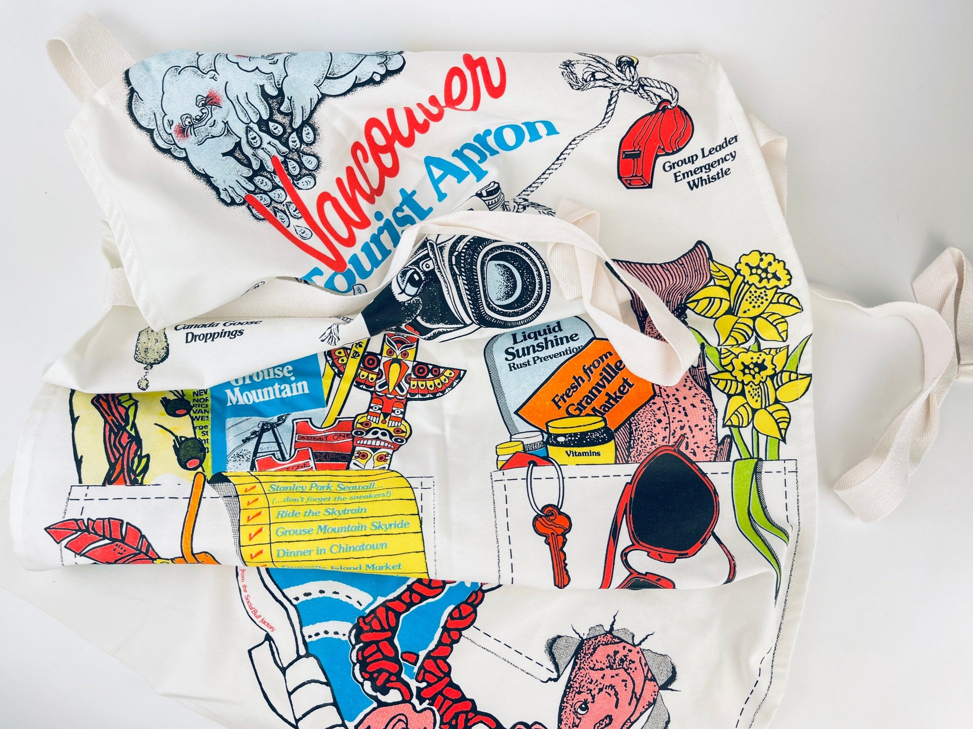Product image for 'vintage funny vancouver british columbia canada tourism full apron landmark locations social bull factory' (view 0f46f2)