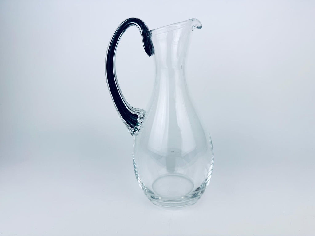 Product image for 'vintage exquisite belfor glasses or decanter czech clear black stripe art glass' (view f6d254)
