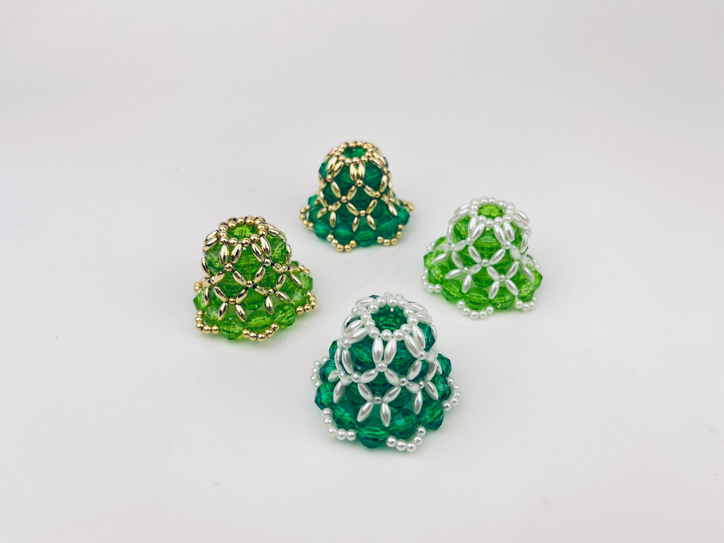 Product image for 'vintage handmade beaded bell christmas light reflectors various colours sold individually' (view 71c89b)