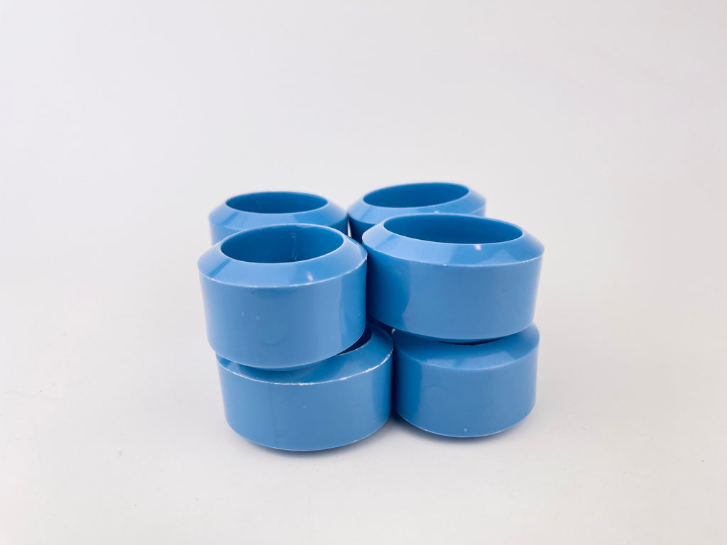Product image for 'vintage robins egg blue oval plastic napkin rings set of eight 8' (view 109ffc)