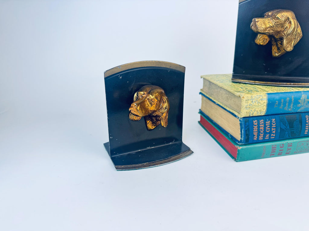 Product image for 'vintage spaniel dog metal bookends set of two 2' (view fd7122)