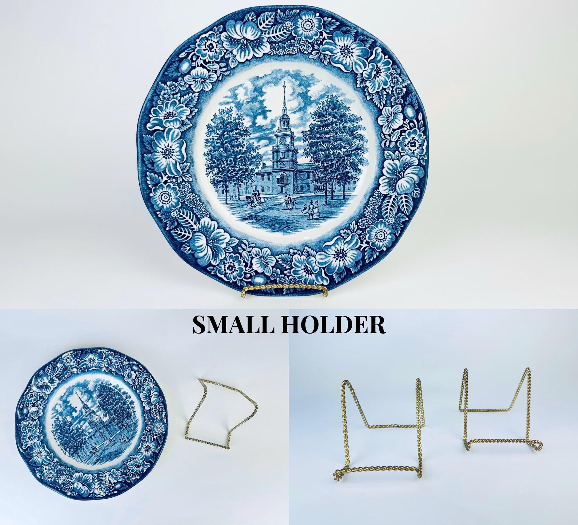 Product image for 'vintage twisted gold metal easel picture sheet music plate holder sold separately' (view 23fab9)