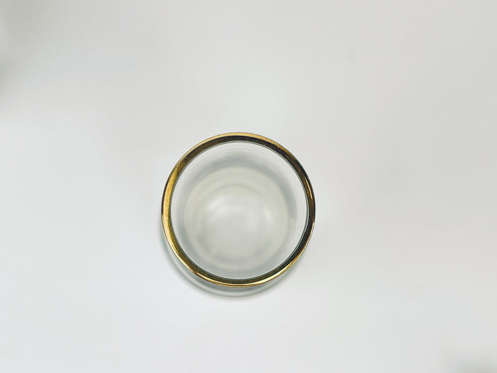 Product image for 'vintage gold black striped small bud glass vases set of two 2' (view 493b86)