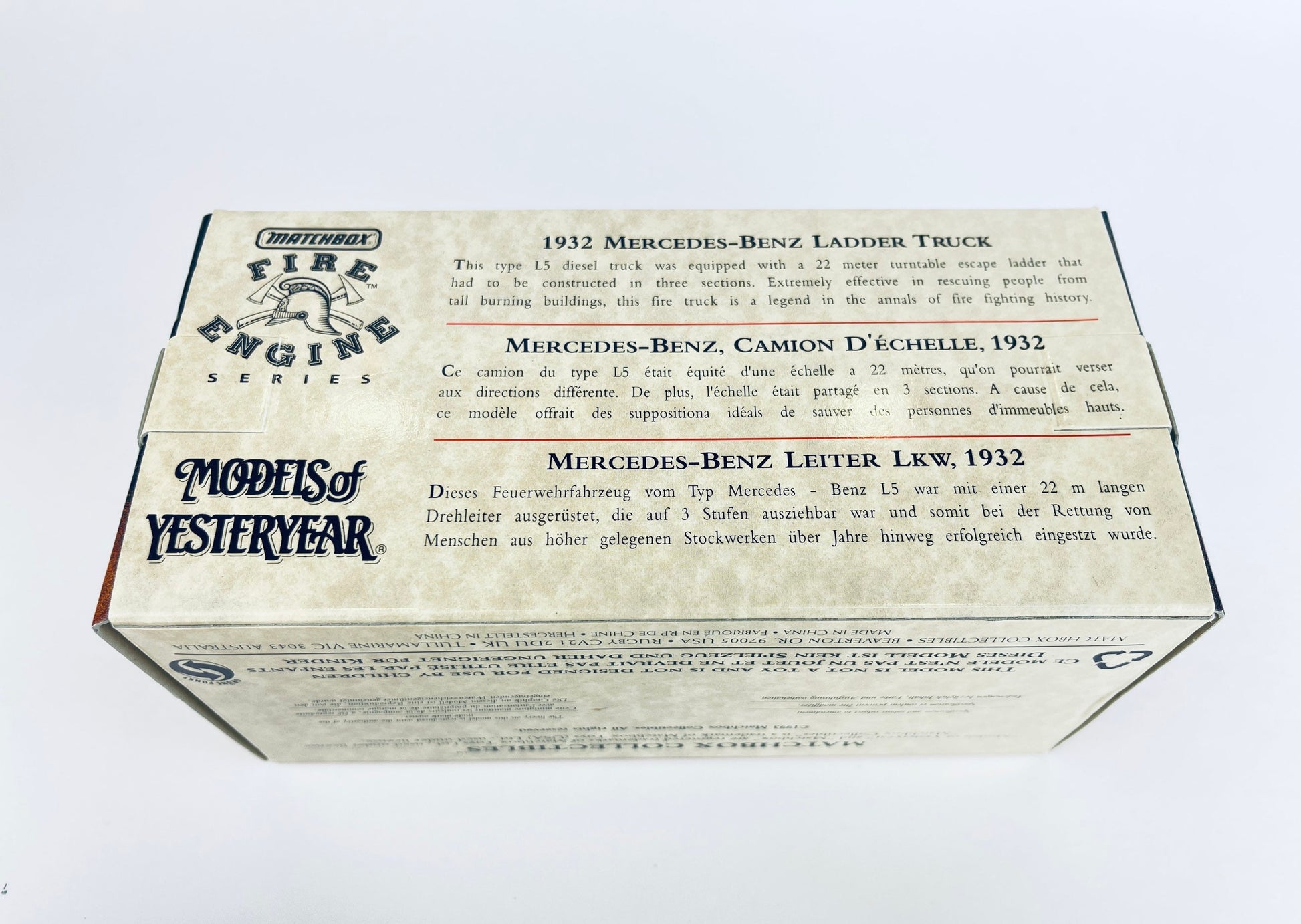 Product image for 'vintage matchbox 1932 mercedes benz ladder truck models of yesteryear 1993' (view 66ee64)