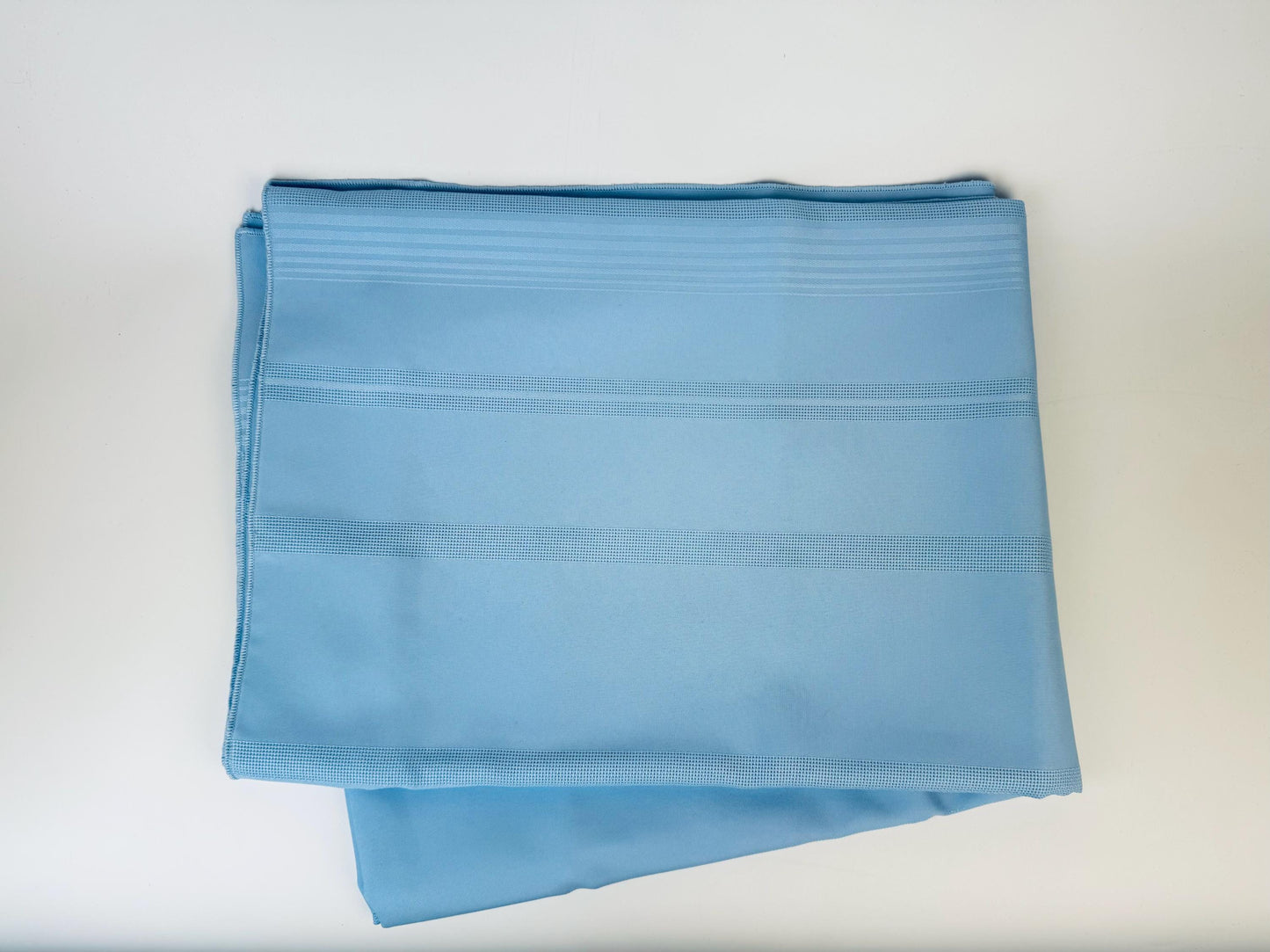 Product image for 'vintage riviera oblong rectangular light blue fabric table cloth 52 x 70 permanent press' (view c5f40c)