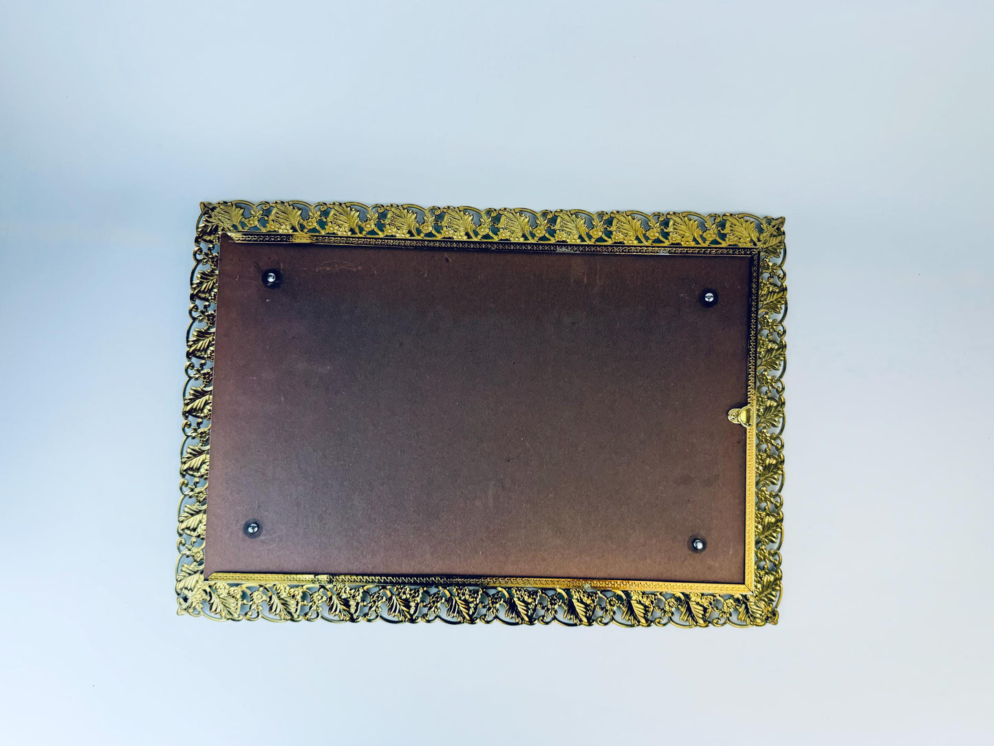 Product image for 'vintage ornate gold metal filigree wall mounted picture frame 9 x 14' (view d3e67e)