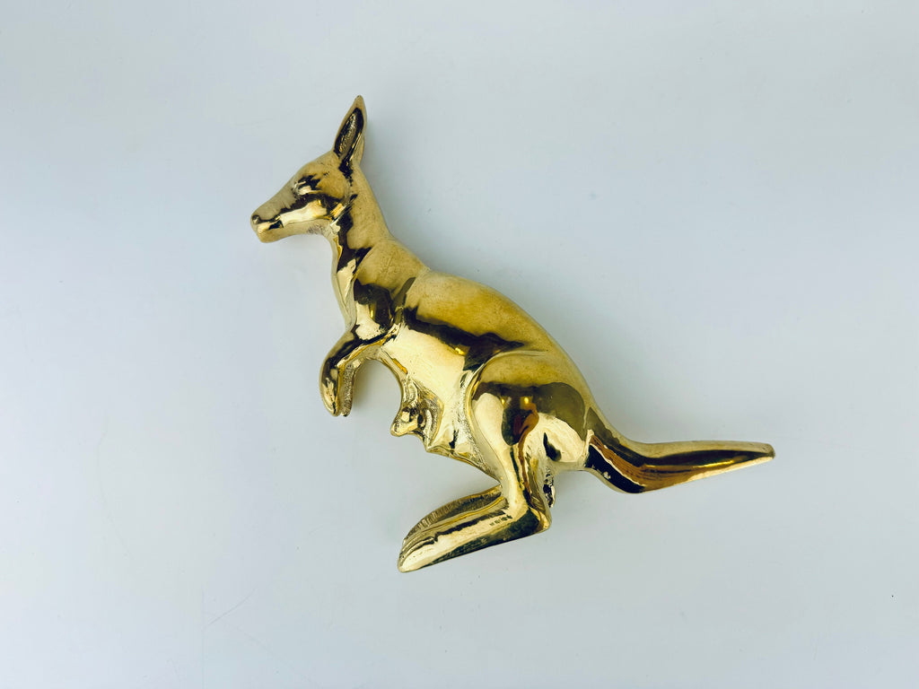 Product image for 'vintage solid brass kangaroo joey figurine' (view b677ab)