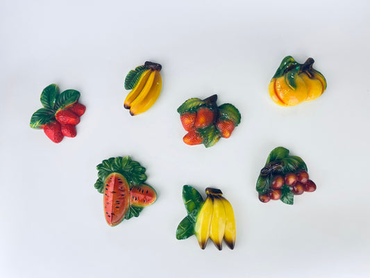 Product image for 'vintage small fruit chalkware wall decor kitschy wall decor kitchen art sold separately' (view b22af9)