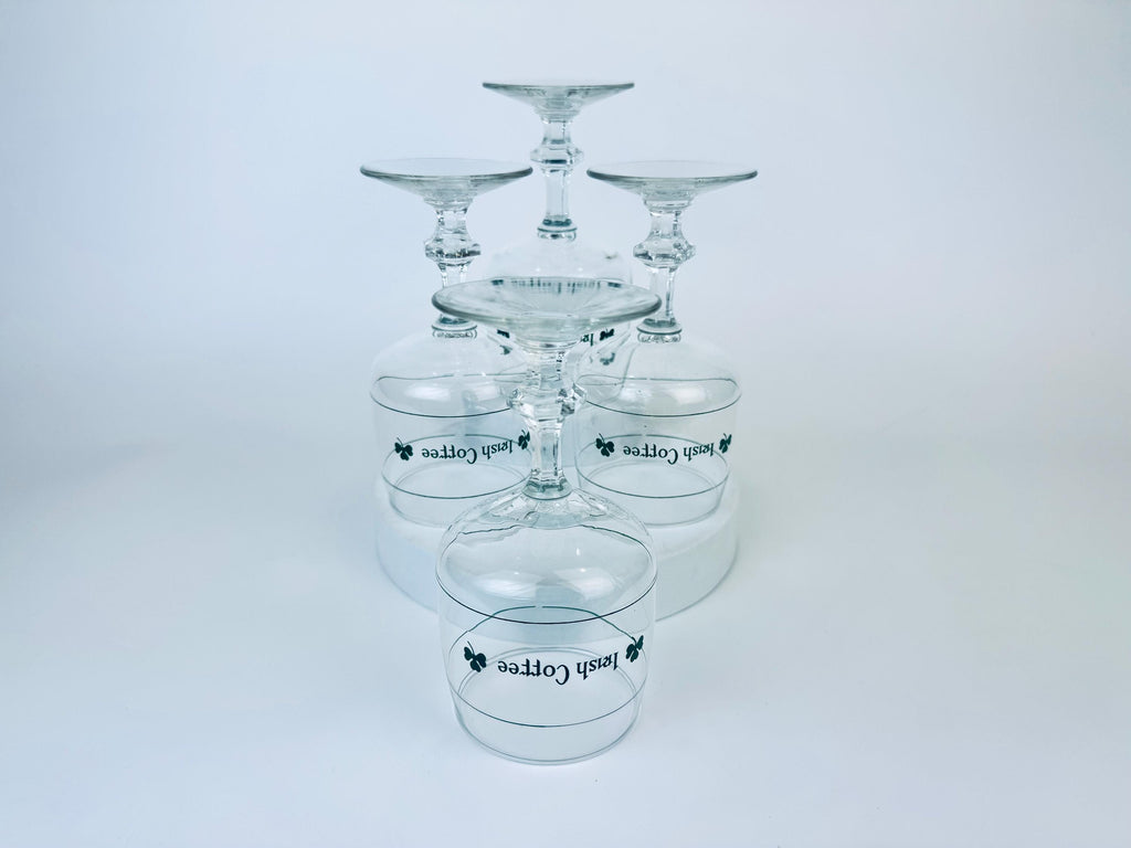 Product image for 'vintage irish coffee pedestal glasses goblets set of four 4' (view 9a5271)