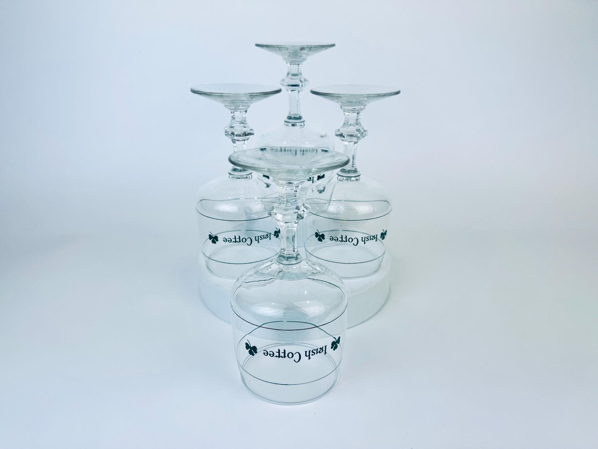 Product image for 'vintage irish coffee pedestal glasses goblets set of four 4' (view 9a5271)