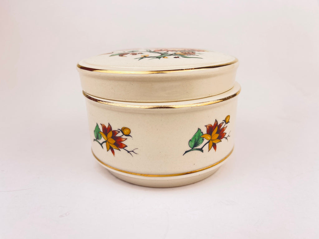 Product image for 'vintage sadler england round ceramic floral pattern keepsake jewellery jar' (view 966b13)