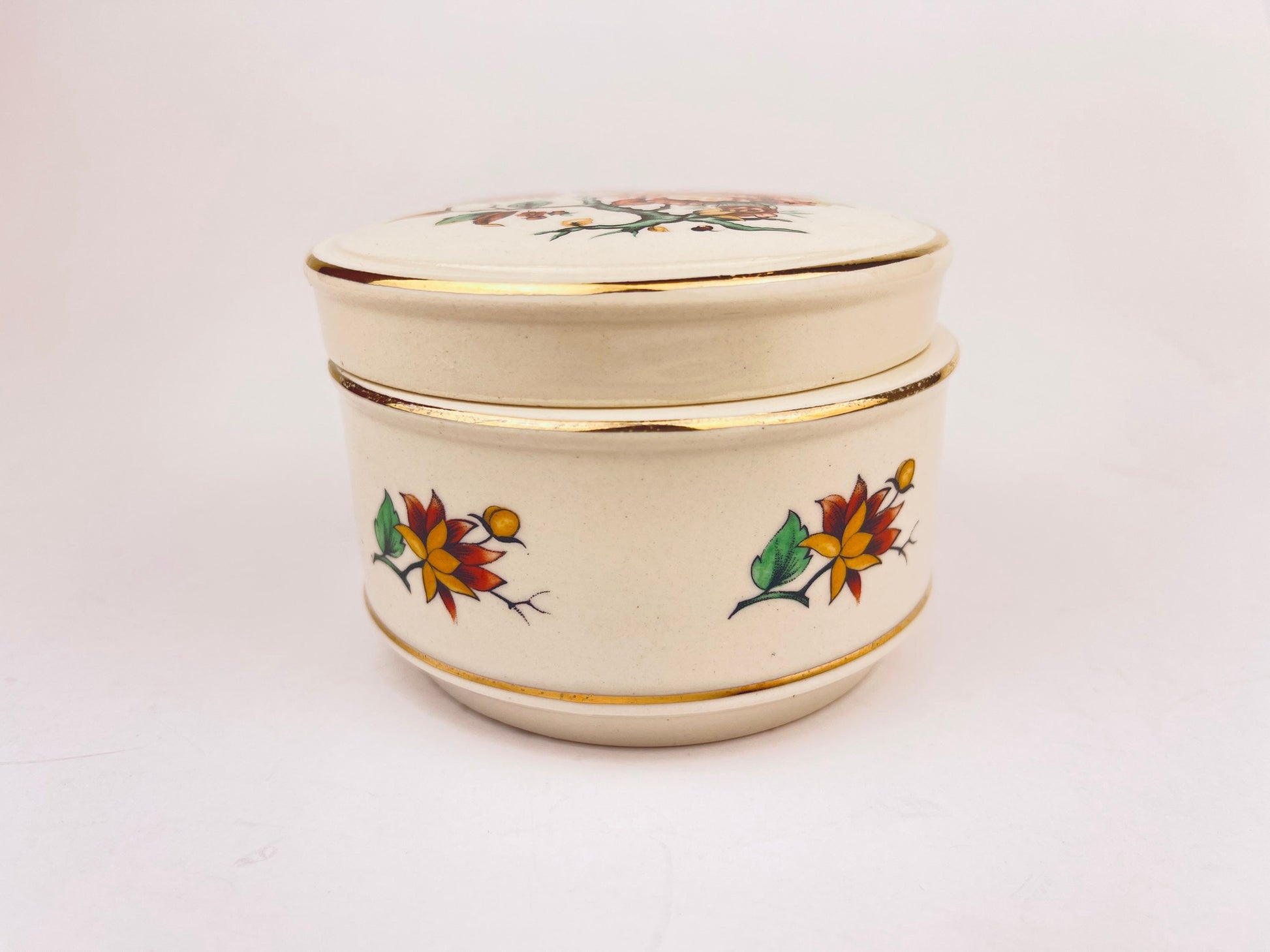 Product image for 'vintage sadler england round ceramic floral pattern keepsake jewellery jar' (view 966b13)