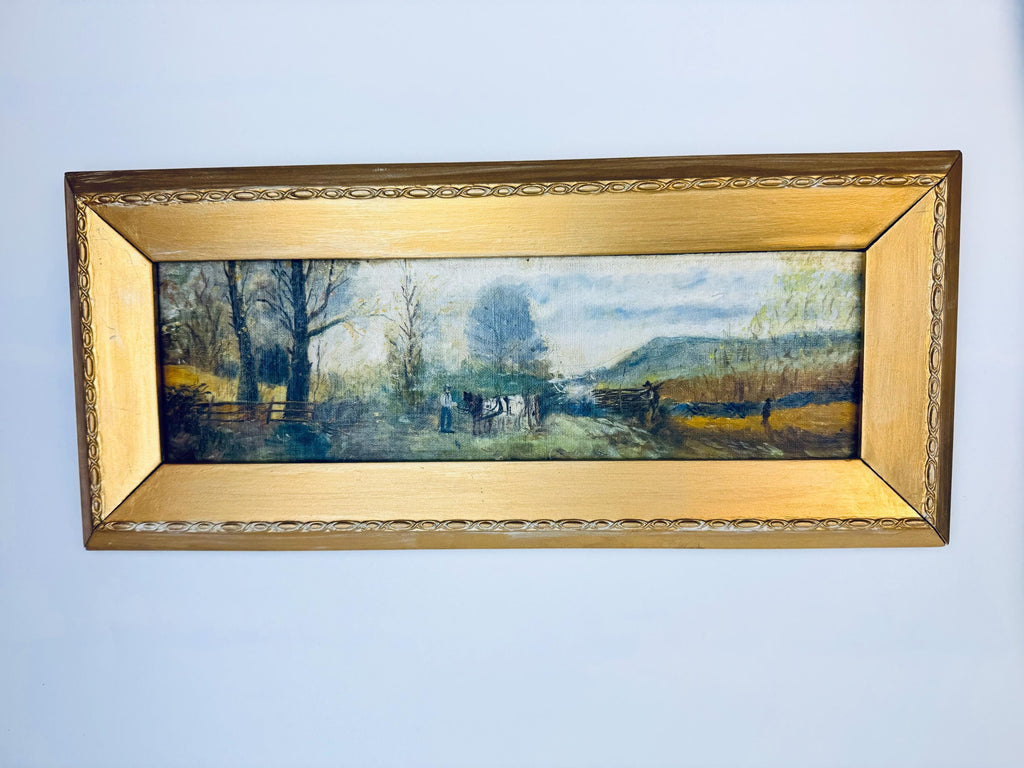 Product image for 'vintage ornate gold painted wooden wall mounted landscape art sold separately' (view caa860)