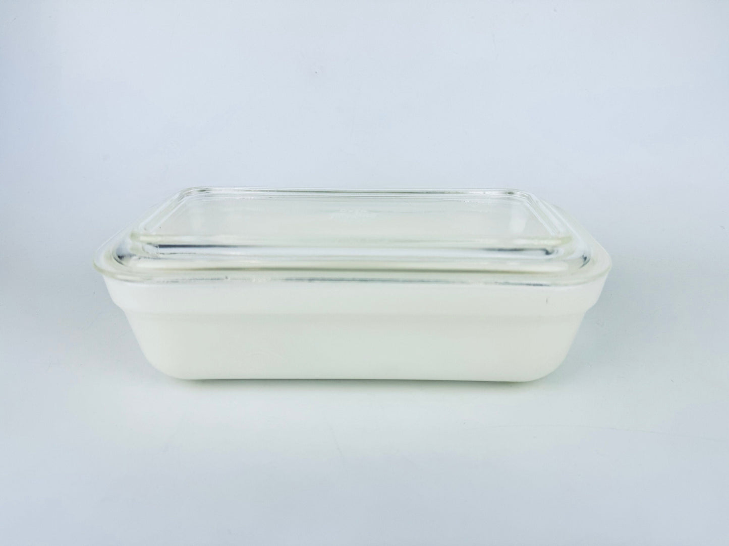 Product image for 'vintage fire king white milk glass refrigerator dish lid made in usa' (view f7314e)
