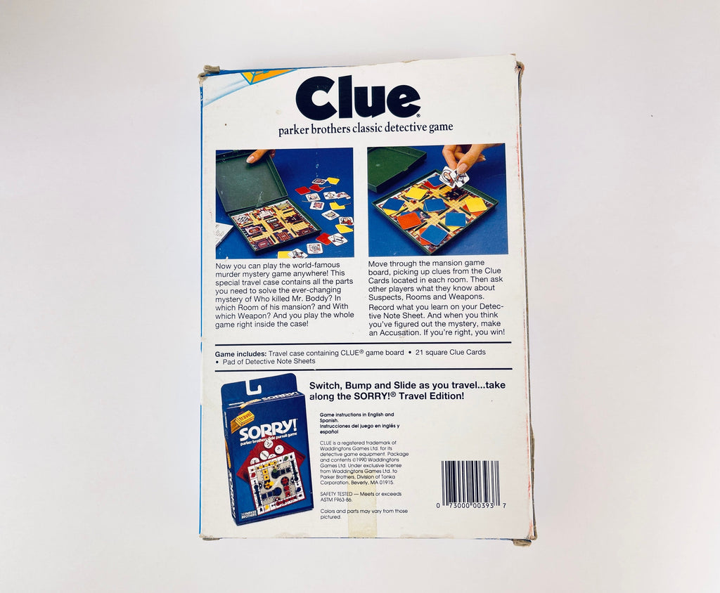 Product image for 'vintage clue travel car game parker brothers classic detective game' (view 646d8b)