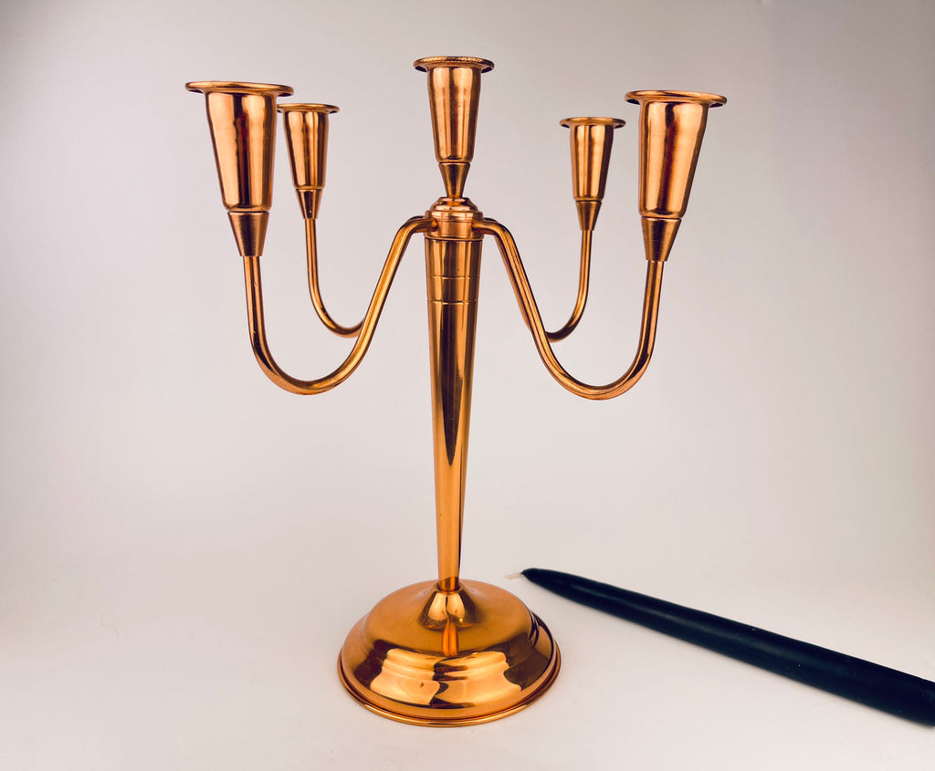Product image for 'vintage copper candelabra sculptural mid century centrepiece' (view 602f4a)