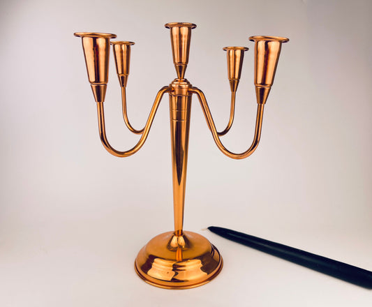Product image for 'vintage copper candelabra sculptural mid century centrepiece' (view 602f4a)