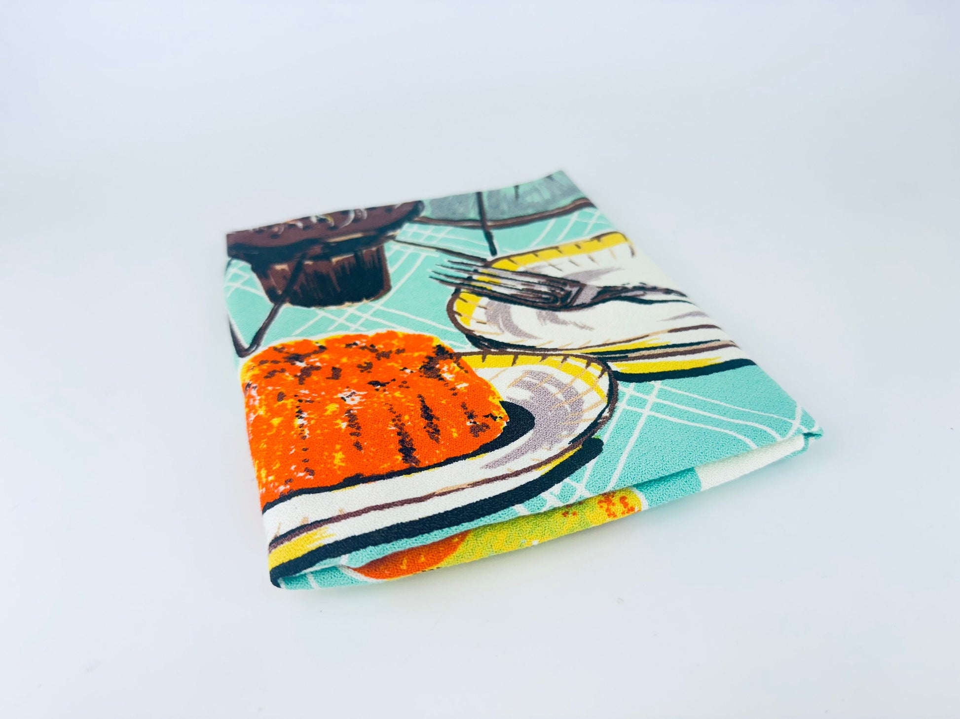 Product image for 'vintage beige green kitchen linen tea towel statement towel 100 cotton' (view 6e9cda)