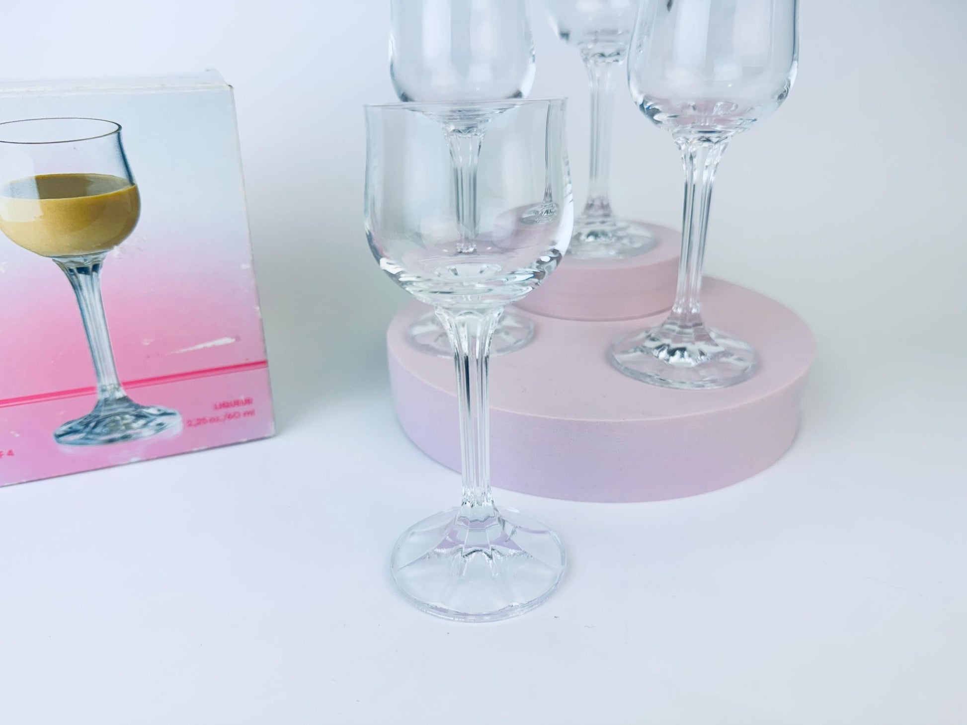 Product image for 'vintage diana bohemia clear crystal liqueur glassware set of four 4 made in czechoslovakia' (view 0807d7)