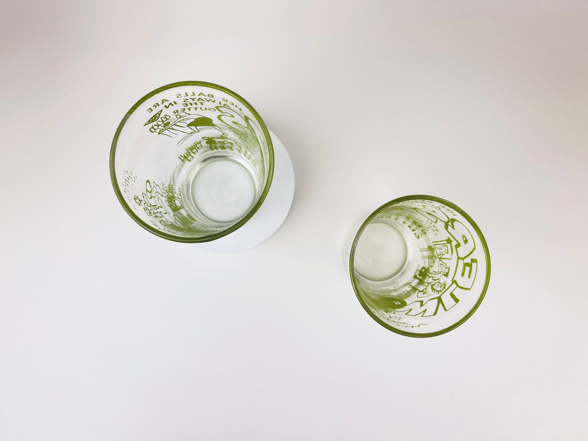 Product image for 'vintage bowling federal glasses set of two 2 bowler gift' (view 63473c)