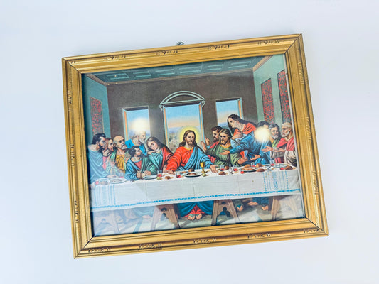 Product image for 'vintage ornate gold 8 x 10 gold painted wall mounted wood frame the last supper print la santa cena' (view 7d13c2)