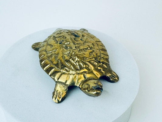 Product image for 'vintage solid brass turtle figurine paperweight attractive aged metal patina' (view ca8d64)